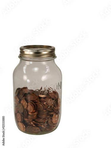 Photo: Mason Jar Full of Pennies Mason Jar Full of Pennies