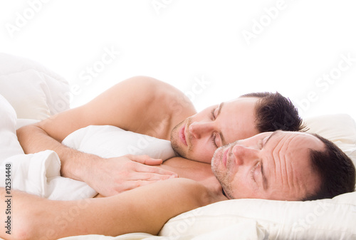 Photo: Sleeping gay couple Sleeping gay couple