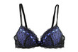 Sexy lace bra (black / blue)