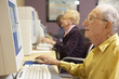 Senior man using computer