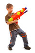 Young boy with water gun Young boy with water gun