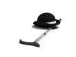 Retro hat and cane Retro hat and cane