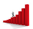 businessman run up on graph businessman run up on graph