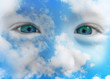Baby Dream Face in Clouds