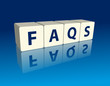 "FAQs" (blocks with reflection)
