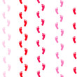 4 traces de pas roses