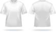 White T-shirt design template (front & back). White T-shirt design template (front & back).