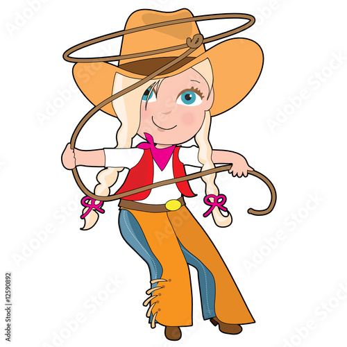 Zoom Not Available : Vector images are scalable to any size. Cowgirl Kid