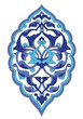 Traditional antique ottoman turkish tile illustration design