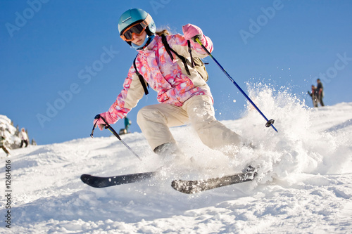 Descente ski enfant