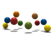 isolated balls on white background - 3d render