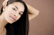 A young black woman with long dark hair
