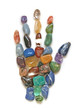 Symbolic Crystal Healing Hand