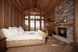 Bedroom with Upholstered Bed
