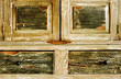 Worn Paint on Wooden Cabinet
