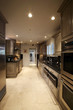 Spotlights lit up an exquisite kitchen