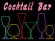 shapes colored glasses. black background, written cocktail bar shapes colored glasses. black background, written cocktail bar