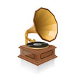 Vector illustration of a gramophone