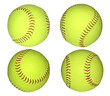 Baseball balls isolated on white.