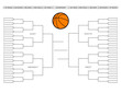 Blank college basketball tournament bracket