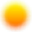 Halftone sun.