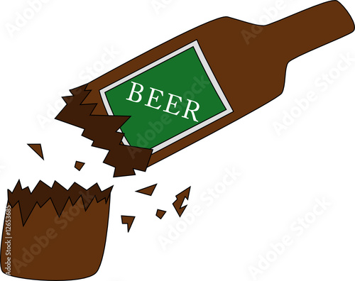 "Broken beer bottle" Stock image and royalty-free vector files on