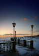 Winter view on seaport. Taganrog, Russia.
