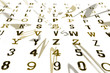 Chiffres et lettres adhésifs