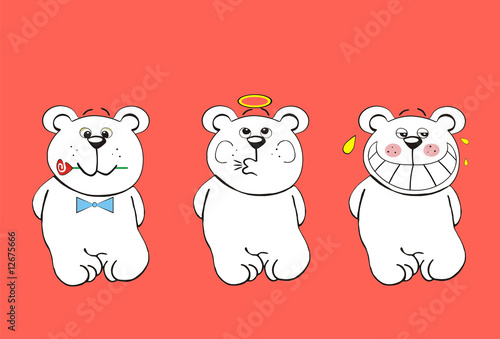 Vector: Three funny bears Three funny bears