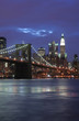 Brooklyn Bridge in New York at twilight