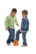 Boys playing football