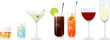 Vector wine and cocktail glasses Vector wine and cocktail glasses