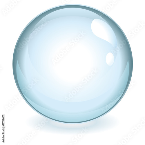 Sphère bleue transparente vectorielle