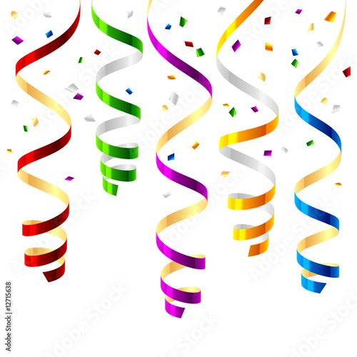 Party streamers. Vector.