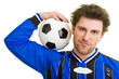 Fußball auf Schulter