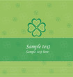 Green card with clover