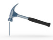 hammer in nails. Isoladet 3D image hammer in nails. Isoladet 3D image