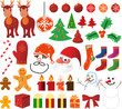 Vector illustration. Christmas set.