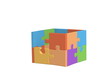 3d house from a puzzle. Alpha channel is included 3d house from a puzzle. Alpha channel is included