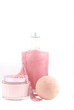 bath foam and natural soap isolated
