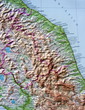 Carta geografica di Umbria e Marche