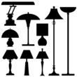Photos : Vector silhouettes of lamps