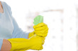 Graping a sponge cloth