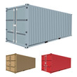 Vector: freight container vector freight container vector