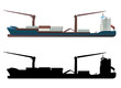 Vector: container ship vector container ship vector