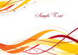 Abstract orange template with bright waves Abstract orange template with bright waves