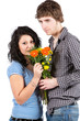 Couple et fleurs