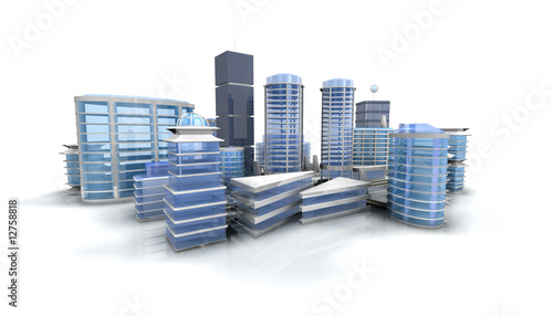 Illustration: Ville 3d perspective macro Ville 3d perspective macro