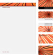 Set of five business cards and stationery sheet Set of five business cards and stationery sheet