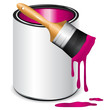 Paint brush and splatter